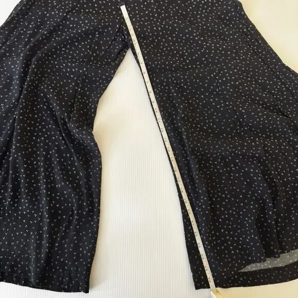 Anthropologie Skirted Wide Leg Pants Black Polka Dot Culottes Skirty Festival 8 - Picture 8 of 16
